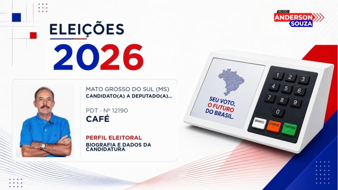 Café — Eleições 2026: quem é Café, candidato(a) a deputado(a) estadual em Mato Grosso do Sul