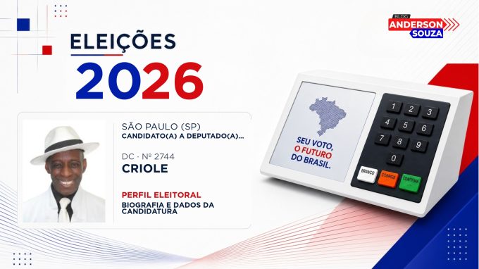 Criole — Eleições 2026: quem é Criole, candidato(a) a deputado(a) federal por São Paulo