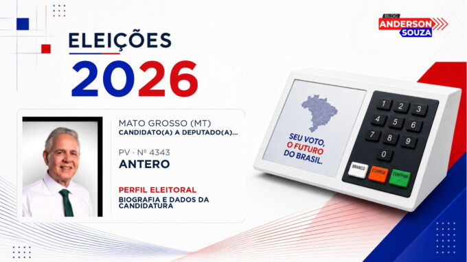Antero — Eleições 2026: quem é Antero, candidato(a) a deputado(a) federal por Mato Grosso