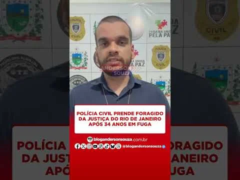 Polícia Civil da Paraíba prende foragido da Justiça do Rio de Janeiro após 34 anos em fuga